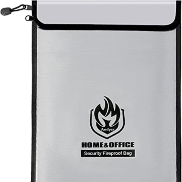 Upgraded Two Pockets Fireproof Document Bag (2000℉), Andyer 15”x 11”Waterproof - Picture 1 of 1